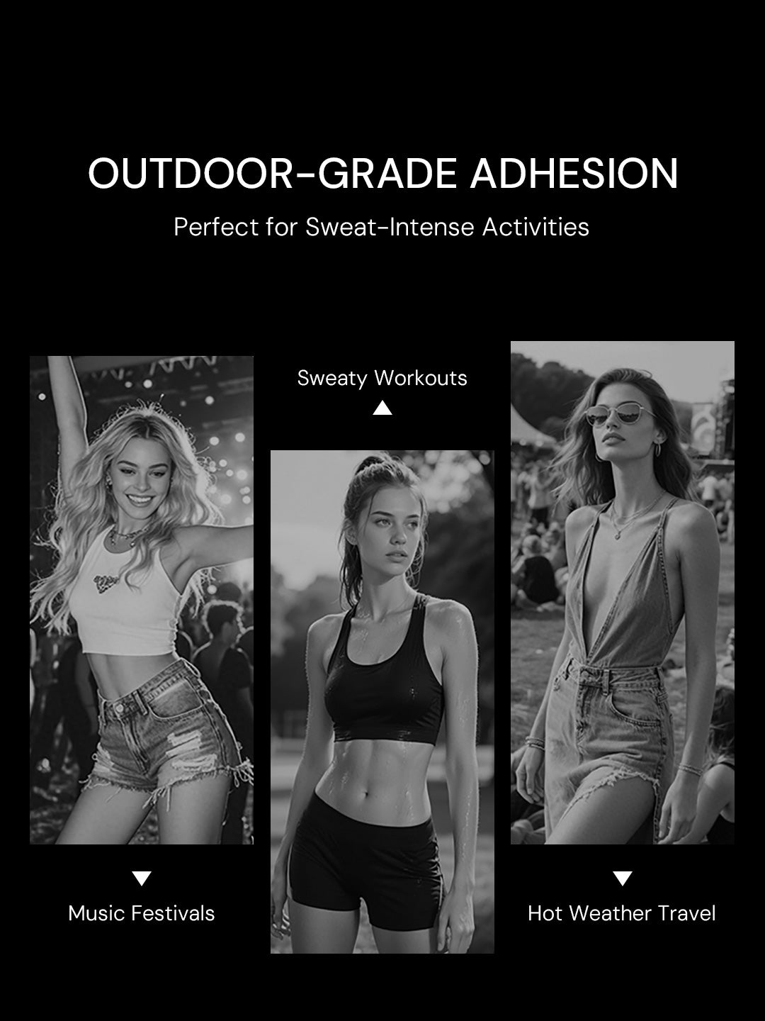 Ultra Sweat-Resistant Adhesive Bra