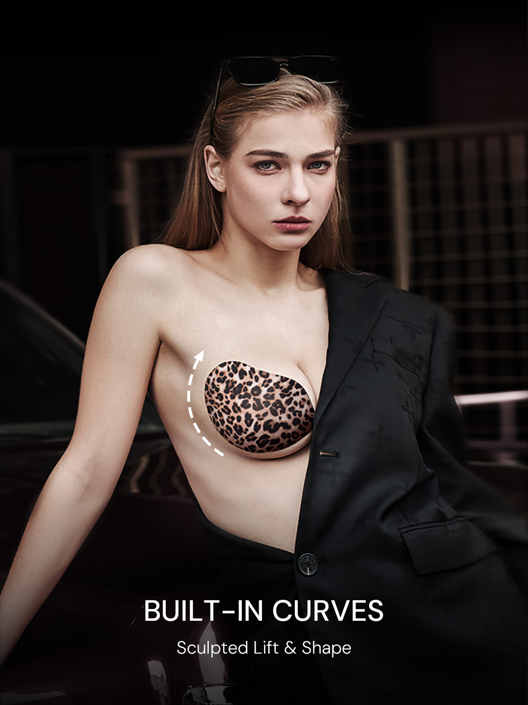 One Piece of Cotton Leopard Adhesive Bra