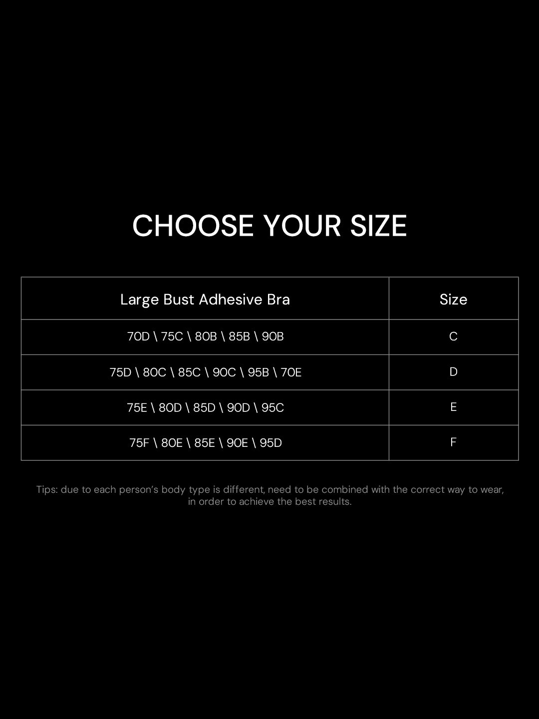 Large Bust Adhesive Bra